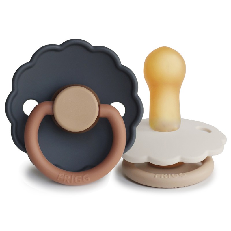 Pack 2 Chupetes FRIGG Latex DAISY 6m+ Aurora/Chamomile