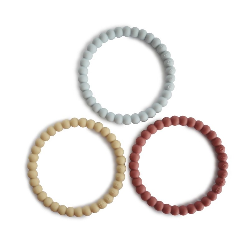 Mordedor Pack 3 brazaletes PEARL Mellow/Terracotta/Periwinkle