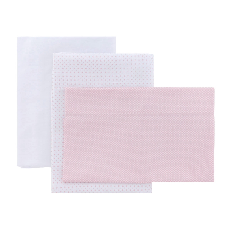 SABANA CAPAZO 3PCS 80X120CM ESSENTIA ROSA