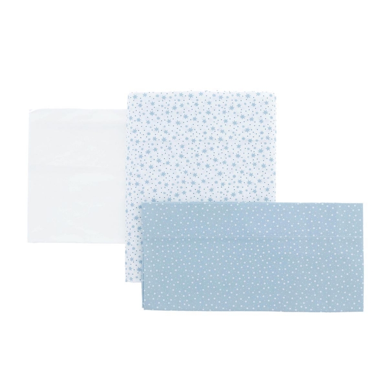 SABANA CAPAZO 3PCS 80X120CM FOREST AZUL