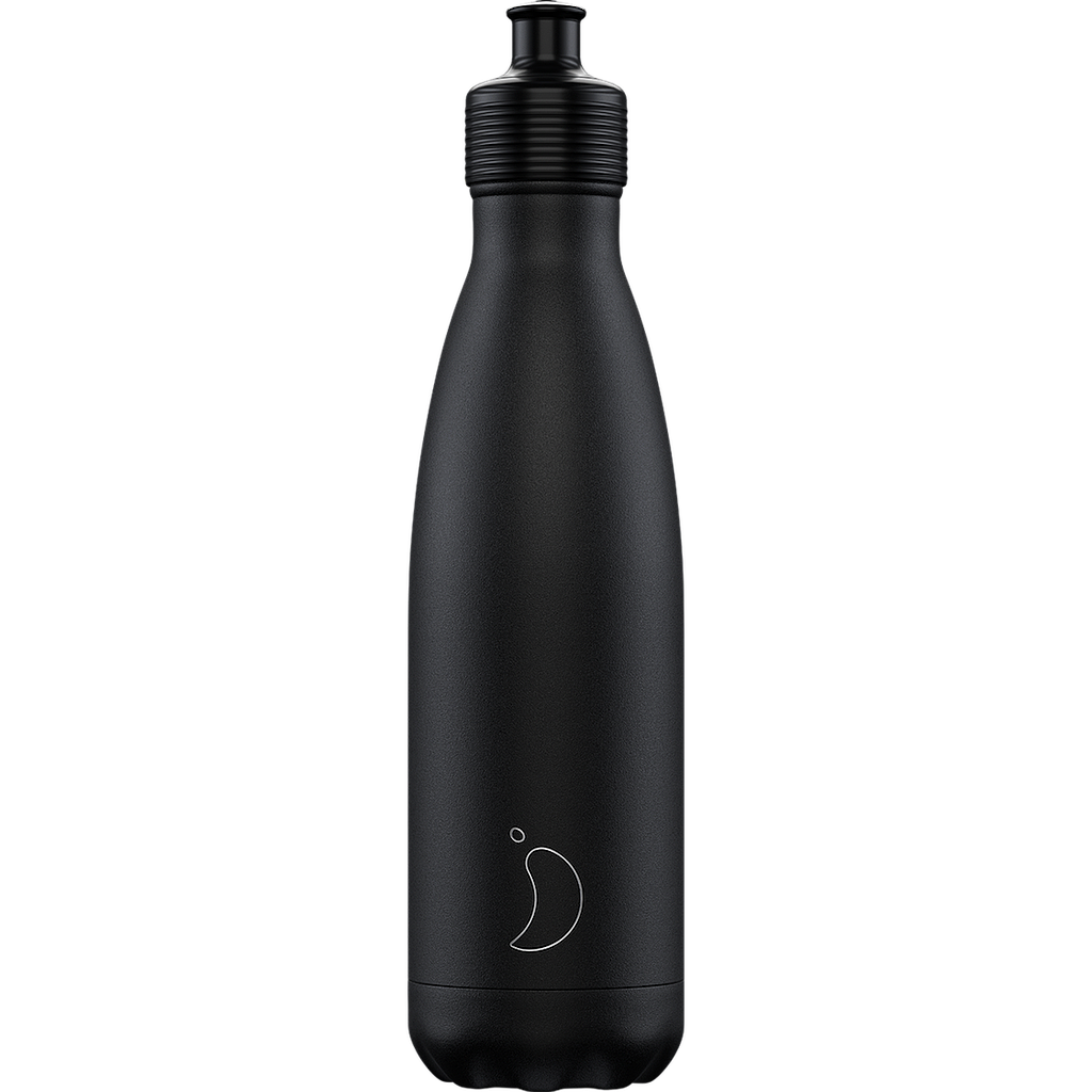 BOTELLA CHILLY'S 500ML SPORT MATE NEGRO
