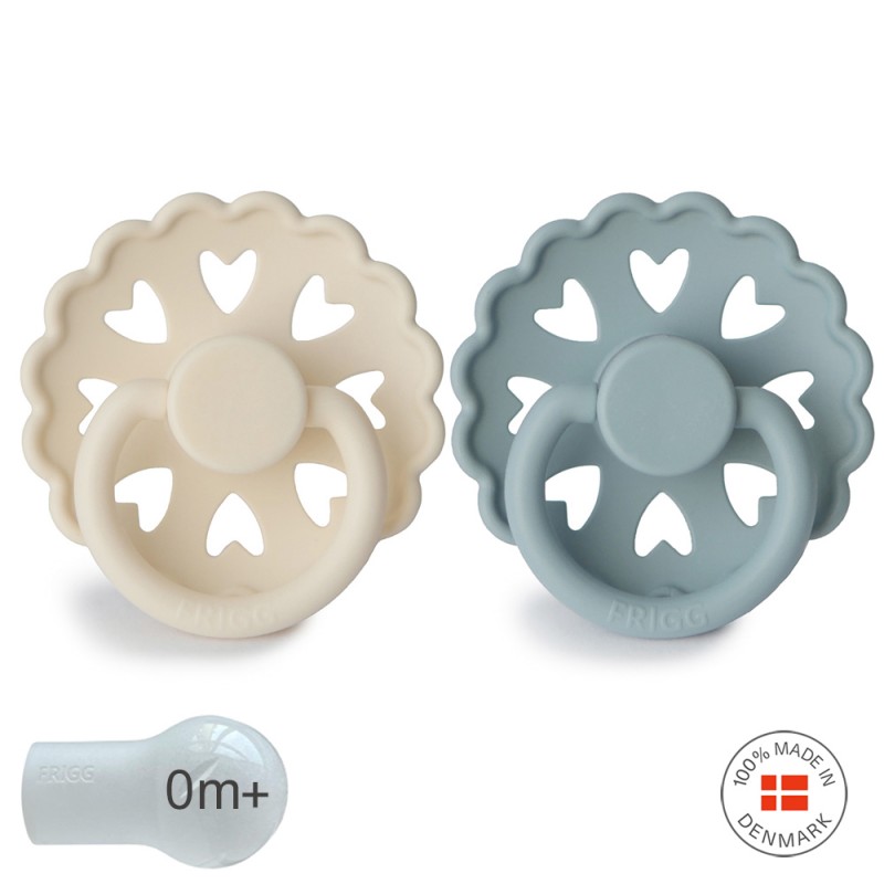 Pack 2 Chupetes FRIGG Block Silicona FAIRYTALE 0-6m Duckling/Lukoie