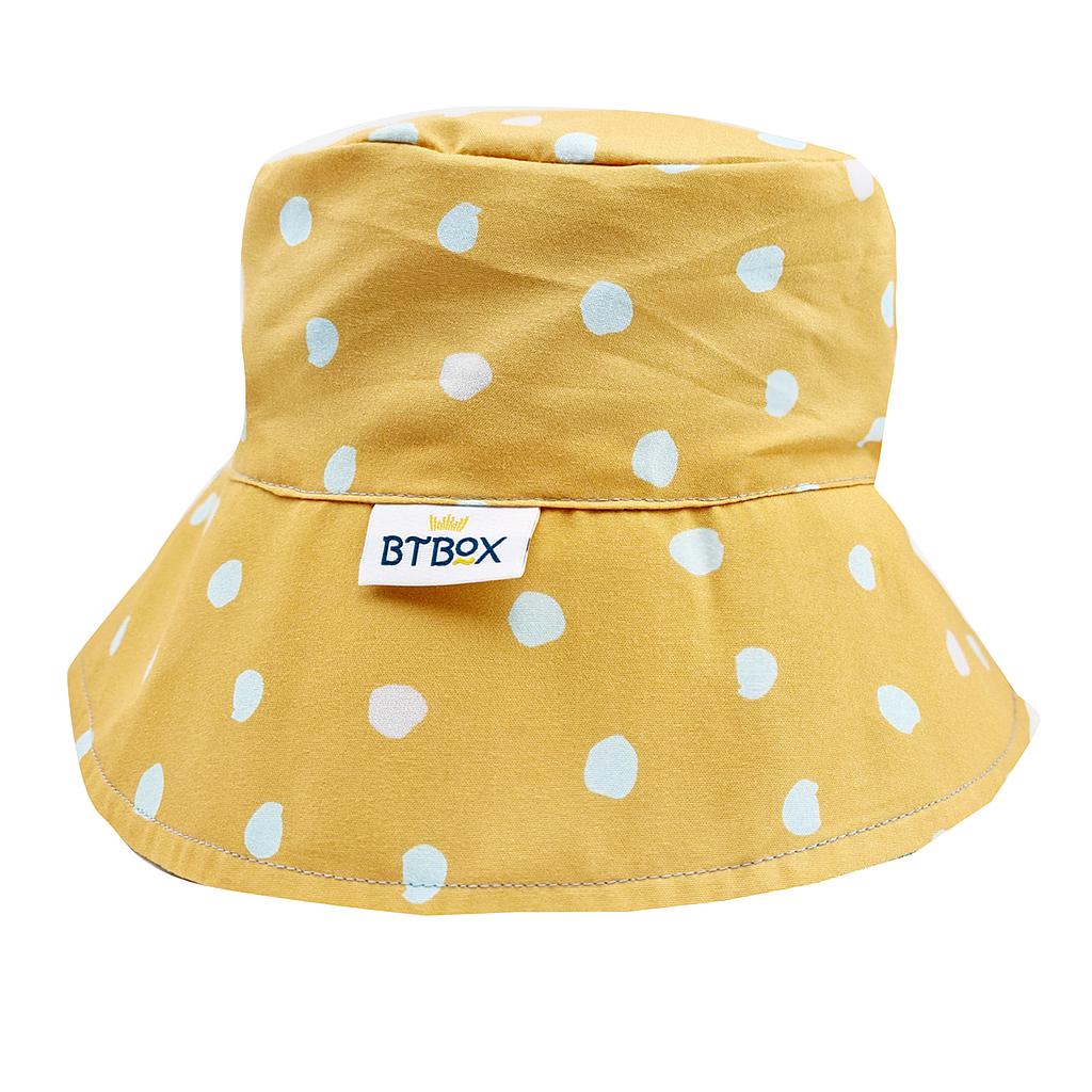 SOMBRERO BTBOX SUMMER 2023 UPF 50+ LUNARES MOSTAZA 0-2 AÑOS / 45-50 CM