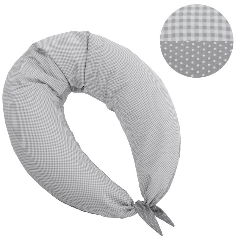 ALMOHADA DE LACTANCIA LUNA VICHY10 GRIS