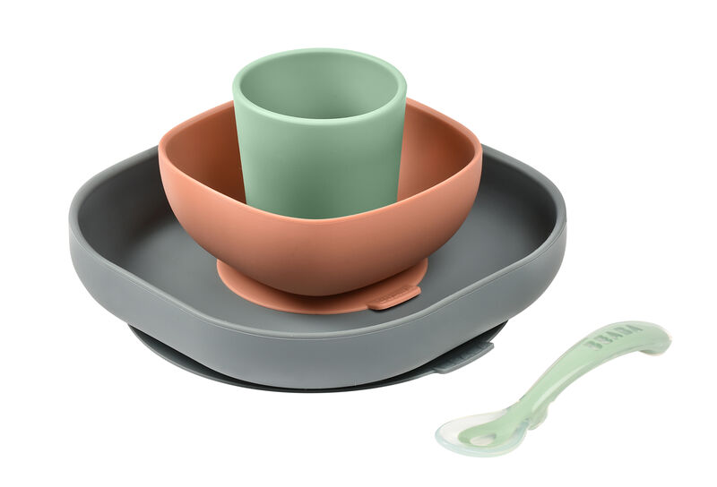 SET VAJILLA SILICONA 4 PZAS MINERAL