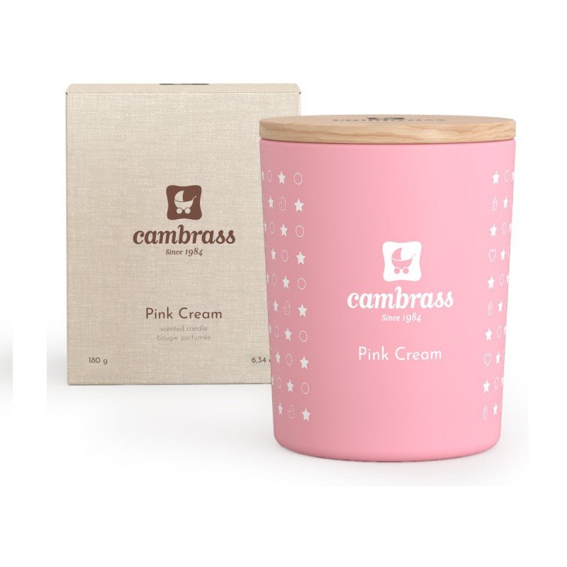 VELA AROMATICA 25 CL STAR PINK CREAM 7.5X7.5X9 CM