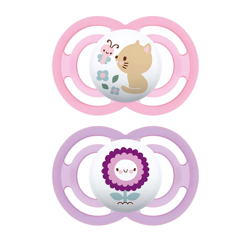 CHUPETE SILICONA PERFECT 16M+ ROSA (2 ud)