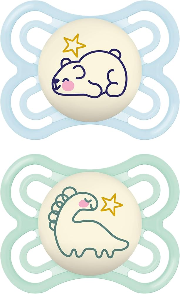 CHUPETE SILICONA PERFECT NIGHT 0M+ AZUL (2 ud)