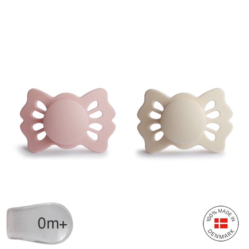 PACK 2 CHUPETES SIMETRIC SILICONA LUCKY BLUSH/CREAM 0M+