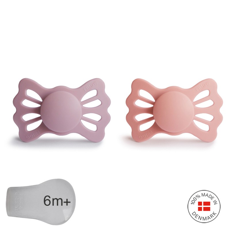 PACK 2 CHUPETES SIMETRIC SILICONA LUCKY PRIMROSE/PRETTY PINK 6M+