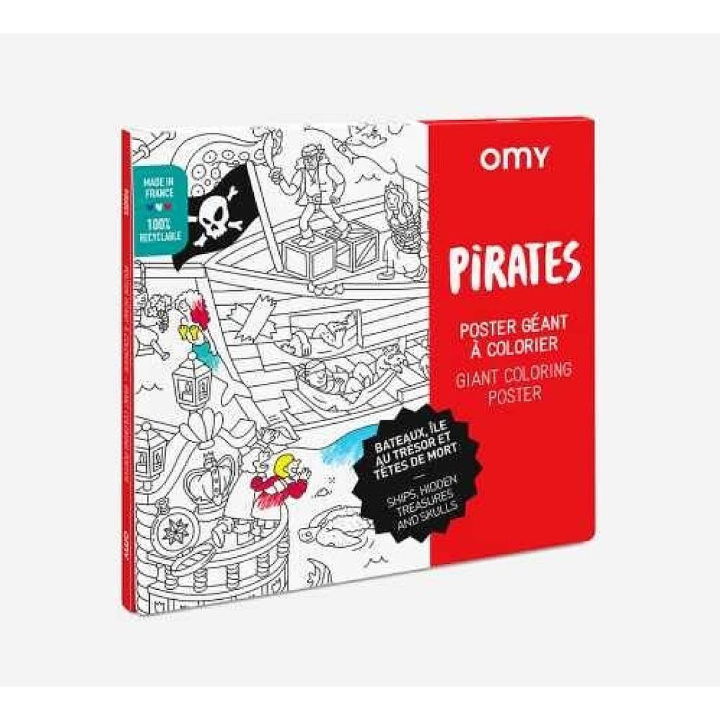 OMY POSTER XL OMY PIRATES PARA COLOREAR