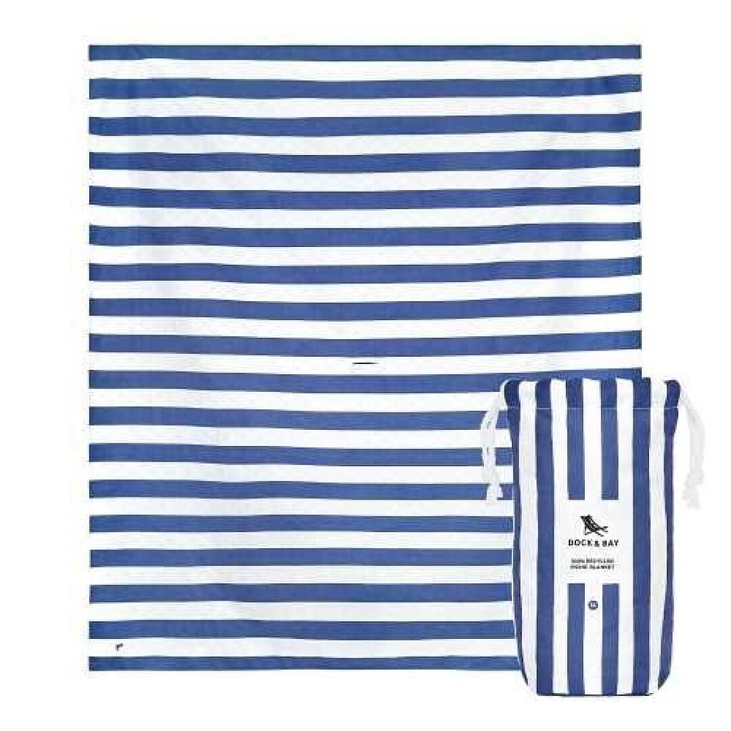 TOALLA MANTA PICNIC DOCK&amp;BAY NAVY BLUE XL 170X240CM