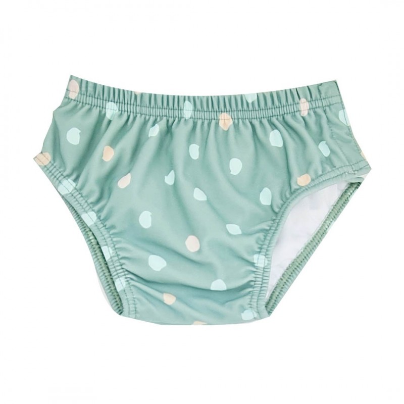 BAÑADOR PAÑAL BTBOX UPF 50+ LUNARES VERDE 3-6 MESES