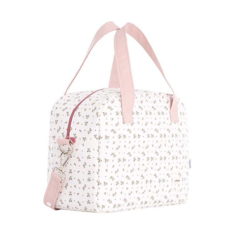 BOLSO MATERNAL PROME AURA BEIGE/FLORES