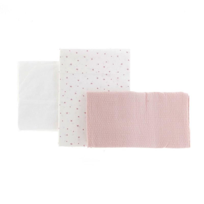SABANA CAPAZO 3 PCS 80X120X1 CM MAGIA ROSA