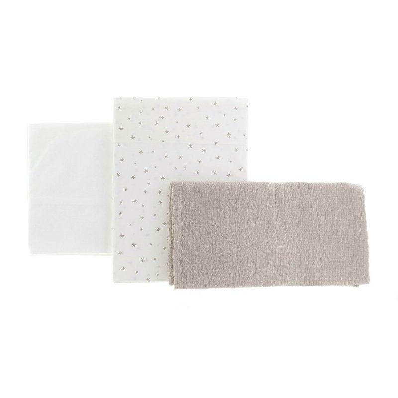 SABANA CAMITA 3PCS 80X120 MAGIA BEIG