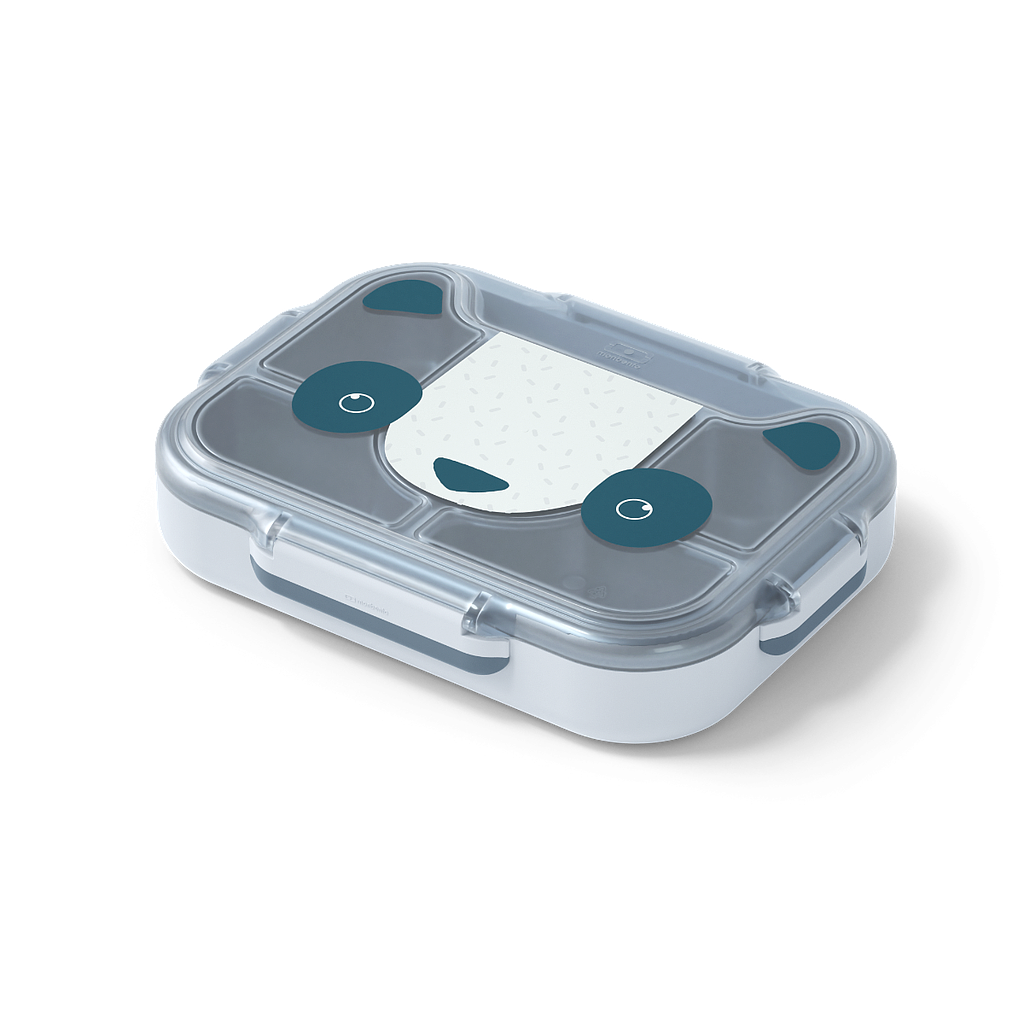 PLATO MB WONDER INOX C/COMPARTIMENTOS AZUL PANDA