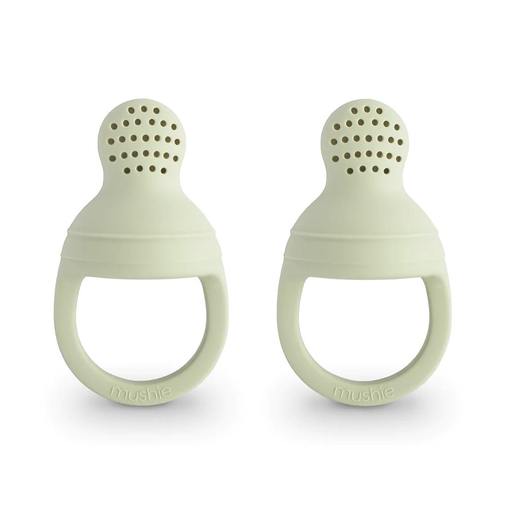 MUSHIE ALIMENTADOR DE SILICONA 2 UNDS SOLID SAGE