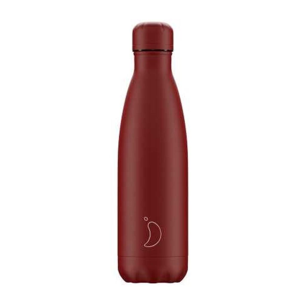 BOTELLA CHILLY'S 500ML PASTEL ROJO MATE TOTAL
