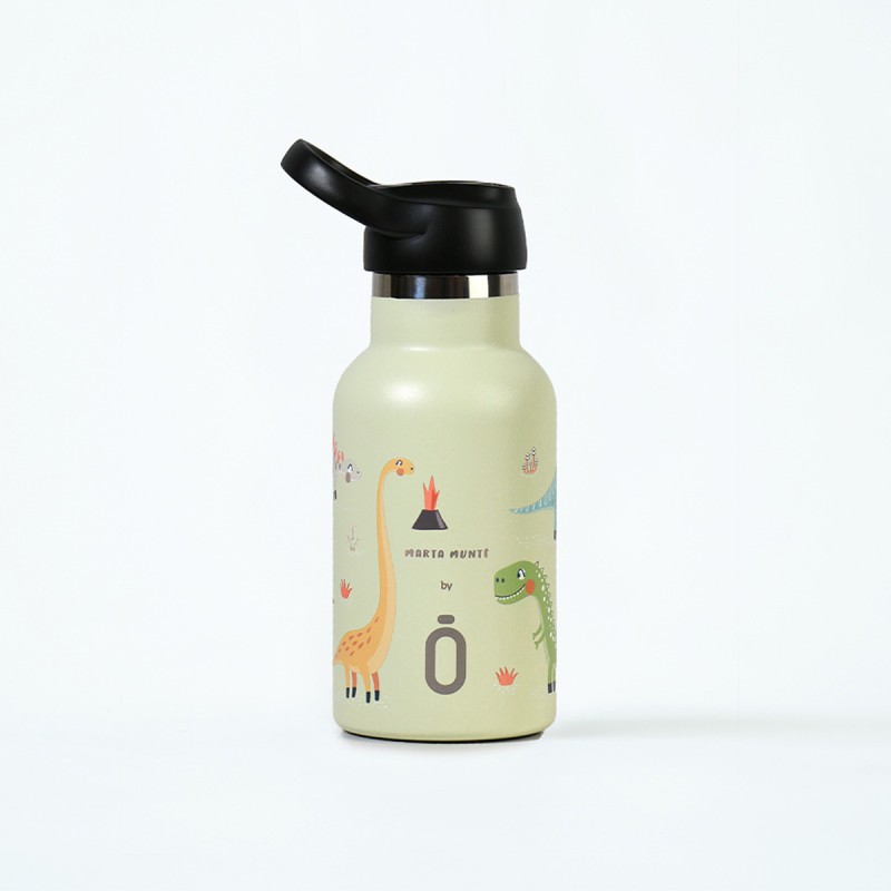 BOTELLA TERMICA RUNBOTT 350ML + TAPON SPORT MARTA MUNTE DINOS VERDE
