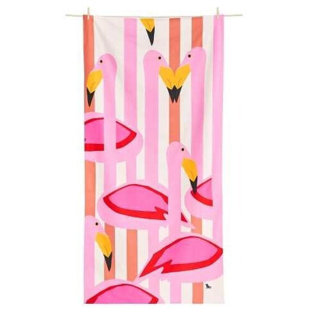 TOALLA DOCK&amp;BAY KIDS FLAMINGOS 160X90