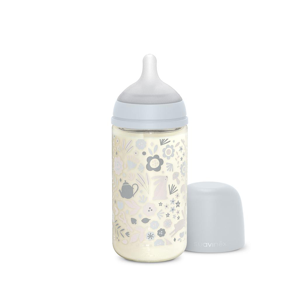 BIBERON CRISTAL 240ML WONDERLAND AZUL +3M