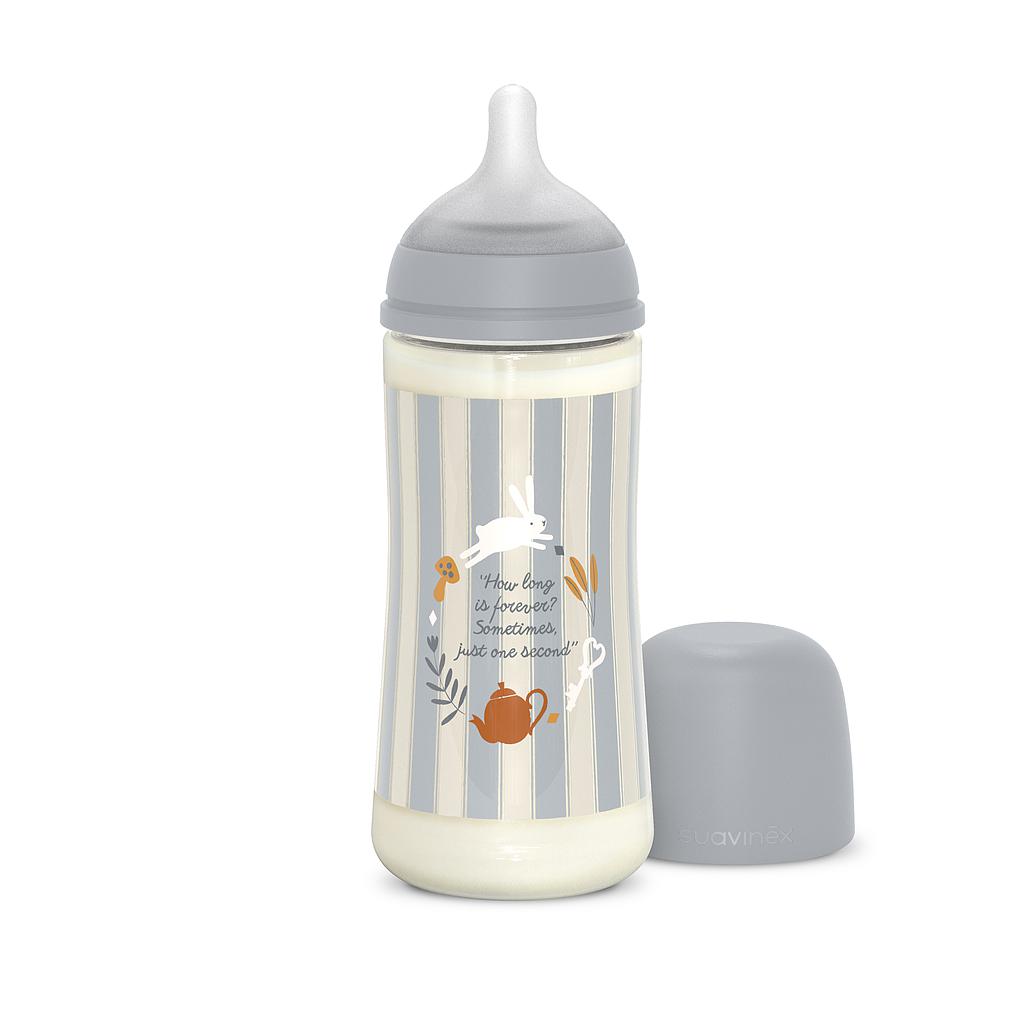 BIBERON Poliamida 360ML WONDERLAND RAYAS AZUL +6M