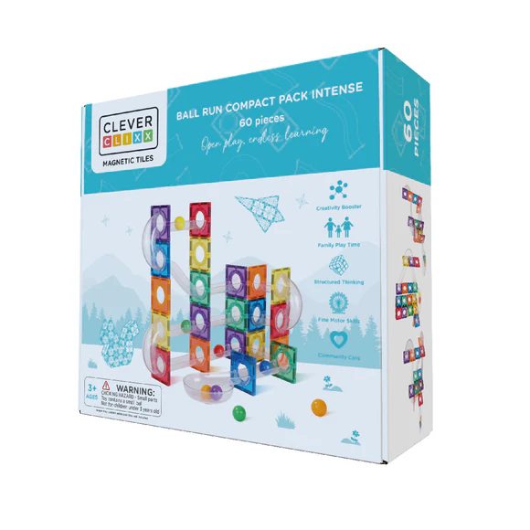 CLEVERCLIXX PISTA DE BOLAS COLORES VIVOS 60 piezas