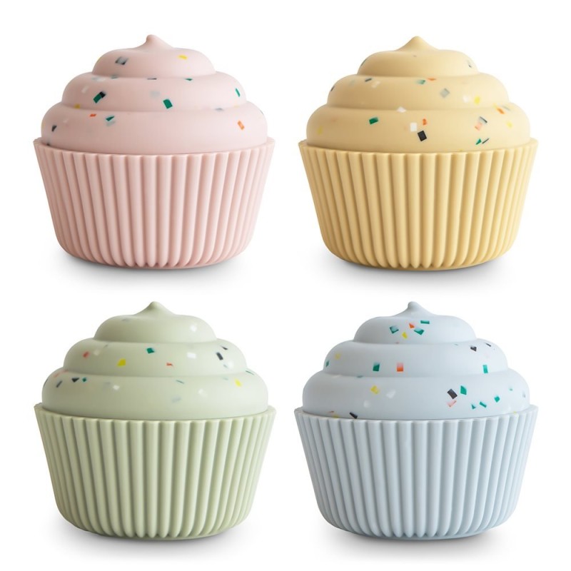 PACK 4 PZAS. CUPCAKES SOLID MULTI 8x8x8 CM