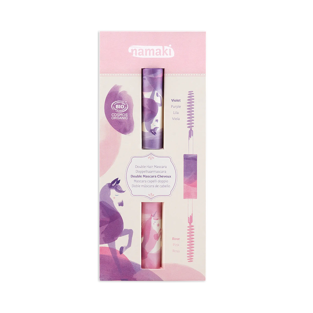 MASCARA DE PELO DOBLE - Rosa-Púrpura