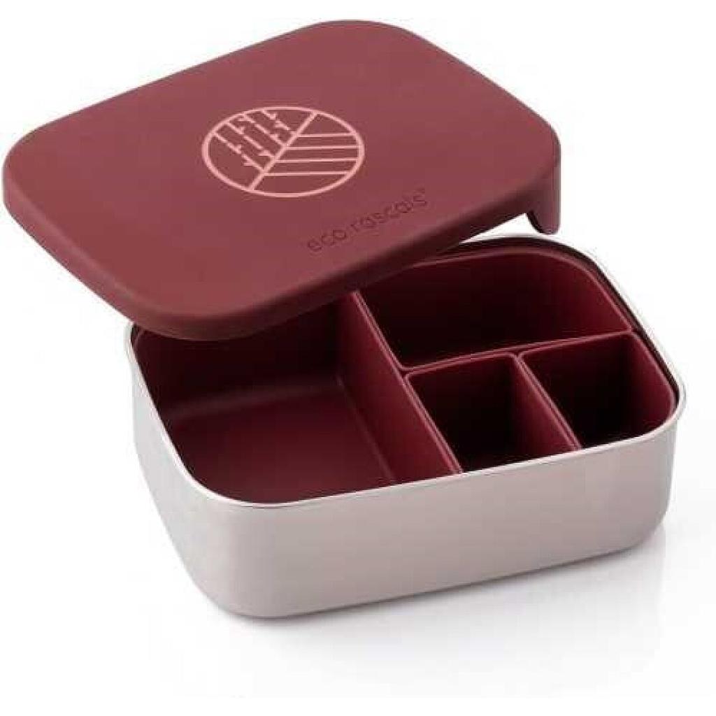 CAJA LUNCH ACERO INOX ECO RASCALS BURDEOS