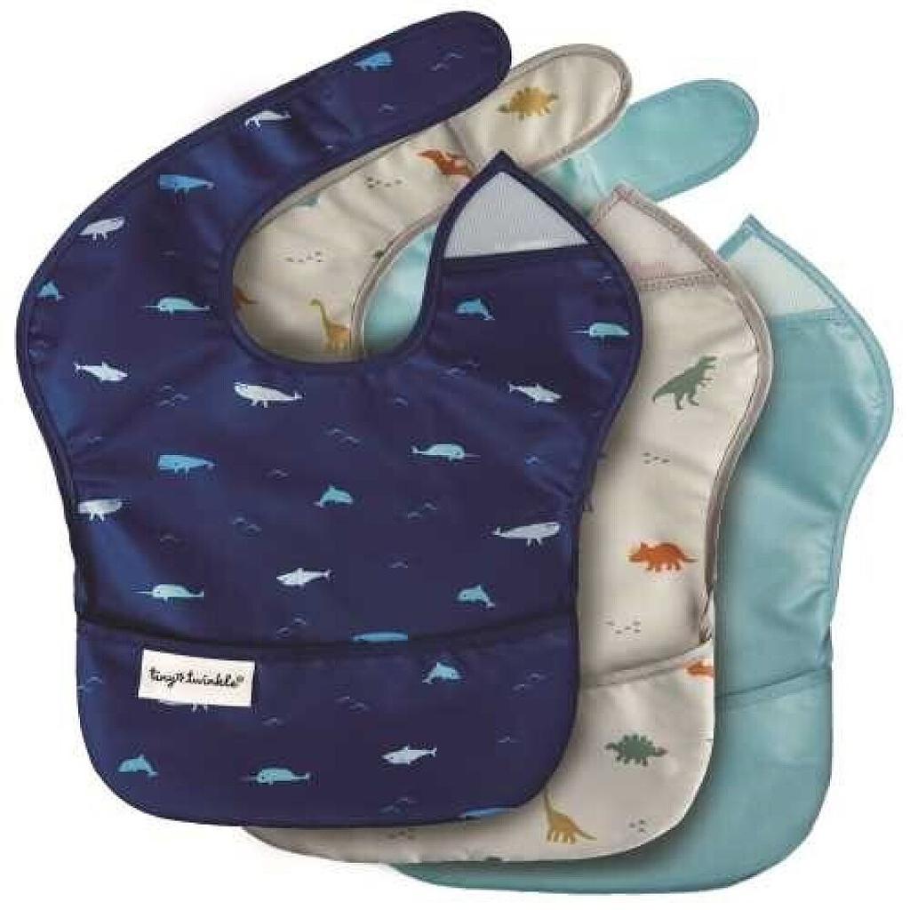PACK 3 BABEROS OCEAN+DINO+SLATE 6-24M