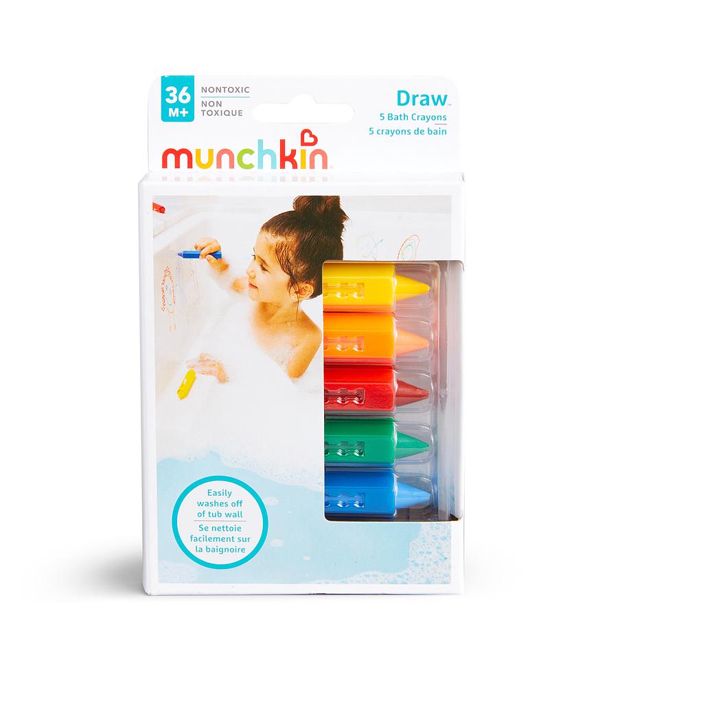 MUNCHKIN Lapices de Colores de pintura lavable para baño 5 unidades