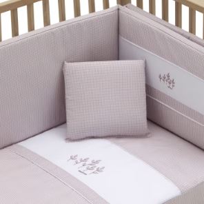 COLCHA+PROTECTOR CUNA 60 MINI WINDSOR ROSA