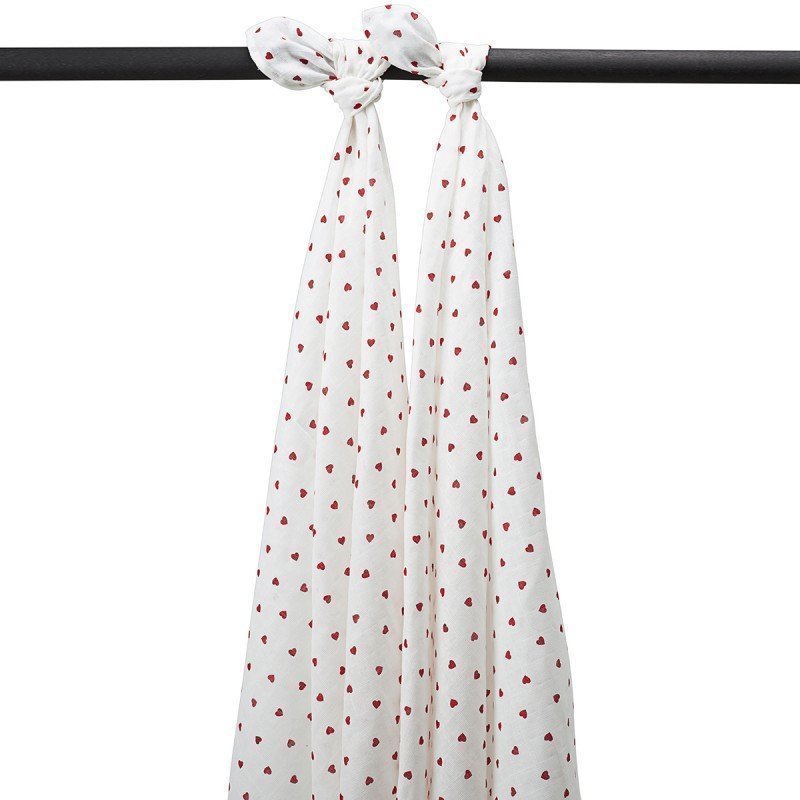 MUSELINA GRANDE PACK 2 UNIDADES - HEART RED