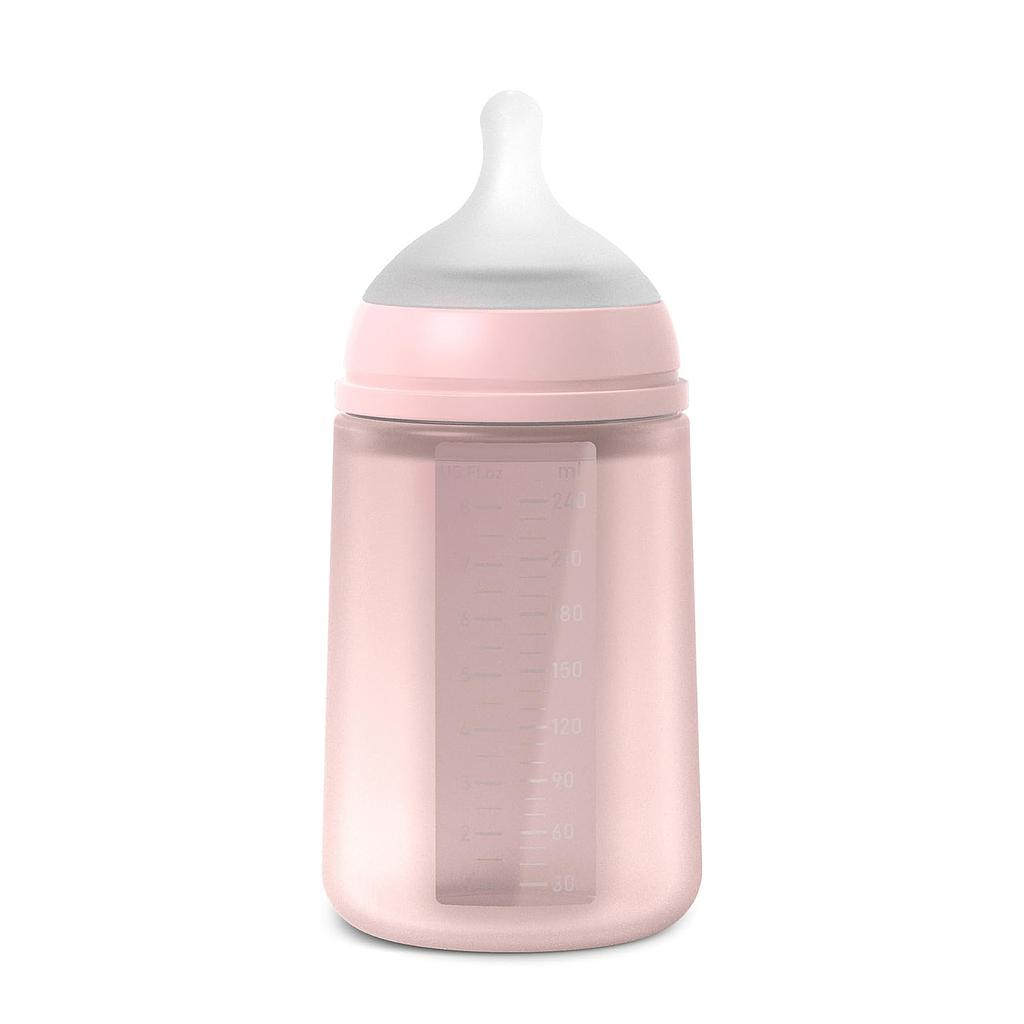 BIBERON COLOUR ESSENCE 240ML SILICONA FISIOL. SX PRO ROSA SOFT +3M