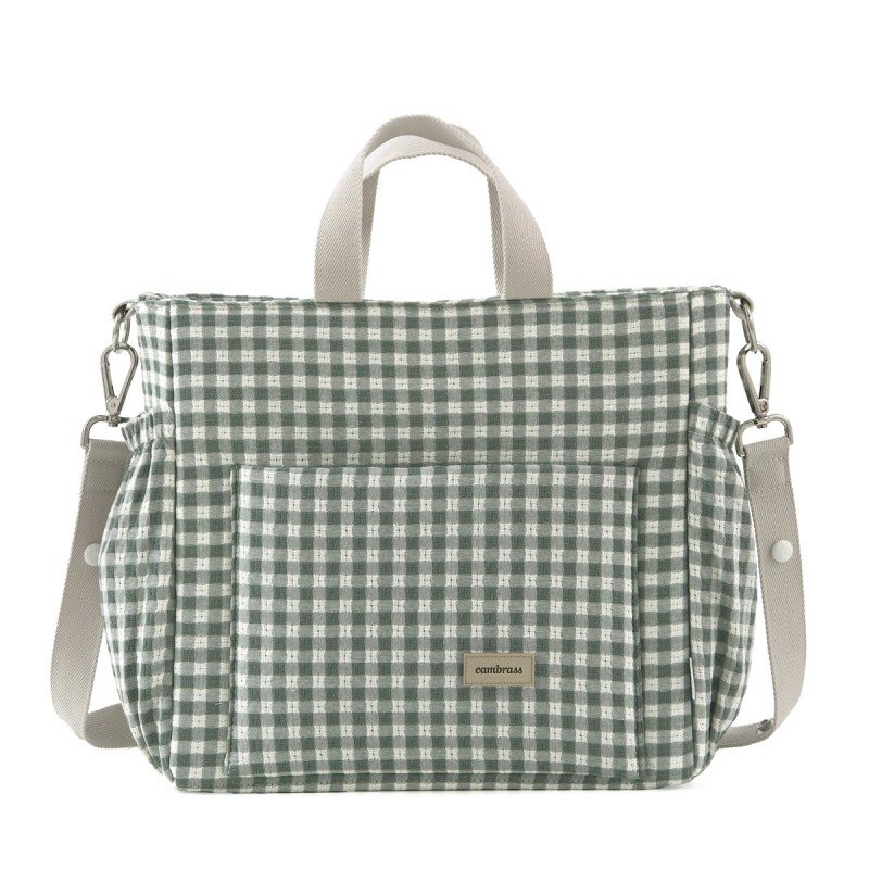 BOLSO MATERNAL PACK VICHY VERDE