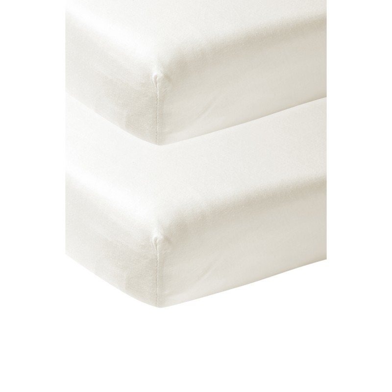 MEYCO SABANA BAJ.AJUS.CUNA 60 - PACK DE 2 - 60x120 CM ME-UNI OFF WHITE