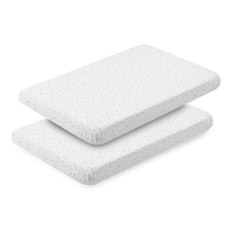 SABANA BAJERA CAMITA PACK 2 UNDS PLUMETI ROSA