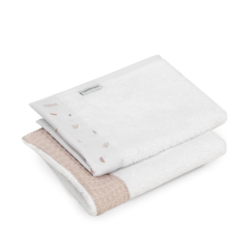 JUEGO DE 2 TOALLAS 25X35CM RABBIT BEIGE