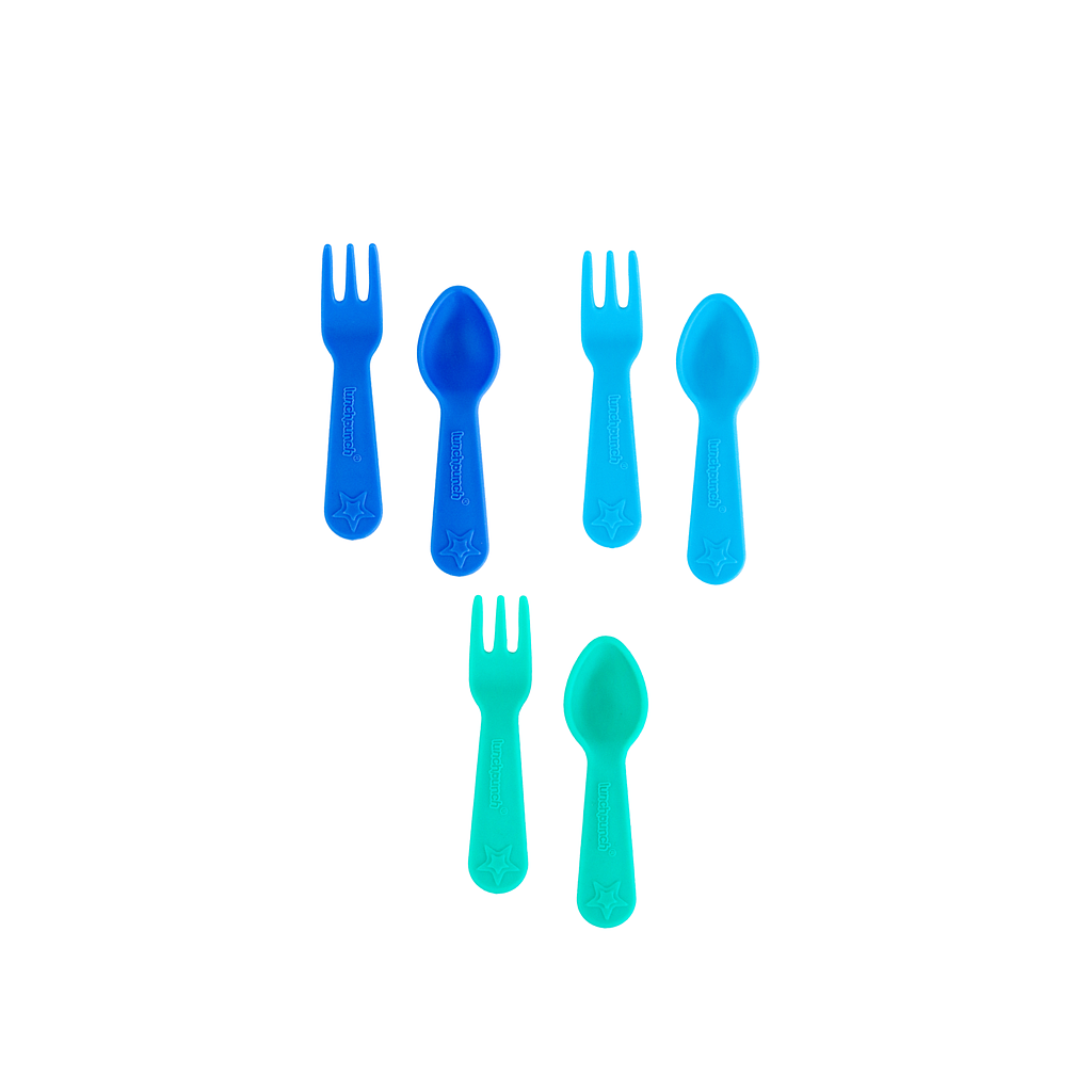 LUNCH PUNCH SET MINI TENEDOR &amp; CUCHARA BURST