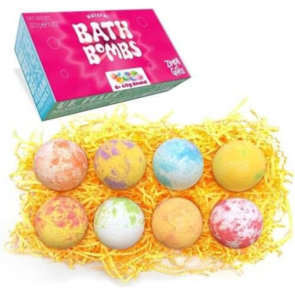 PACK REGALO 8 BOMBAS DE BAÑO REDONDAS 3x35gr.
