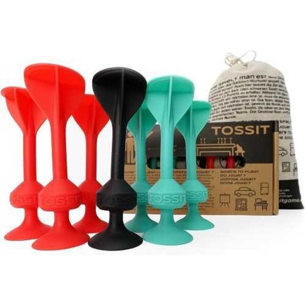 TOSSIT 7 DARDOS SILICONA STARTER ROJO + CYAN