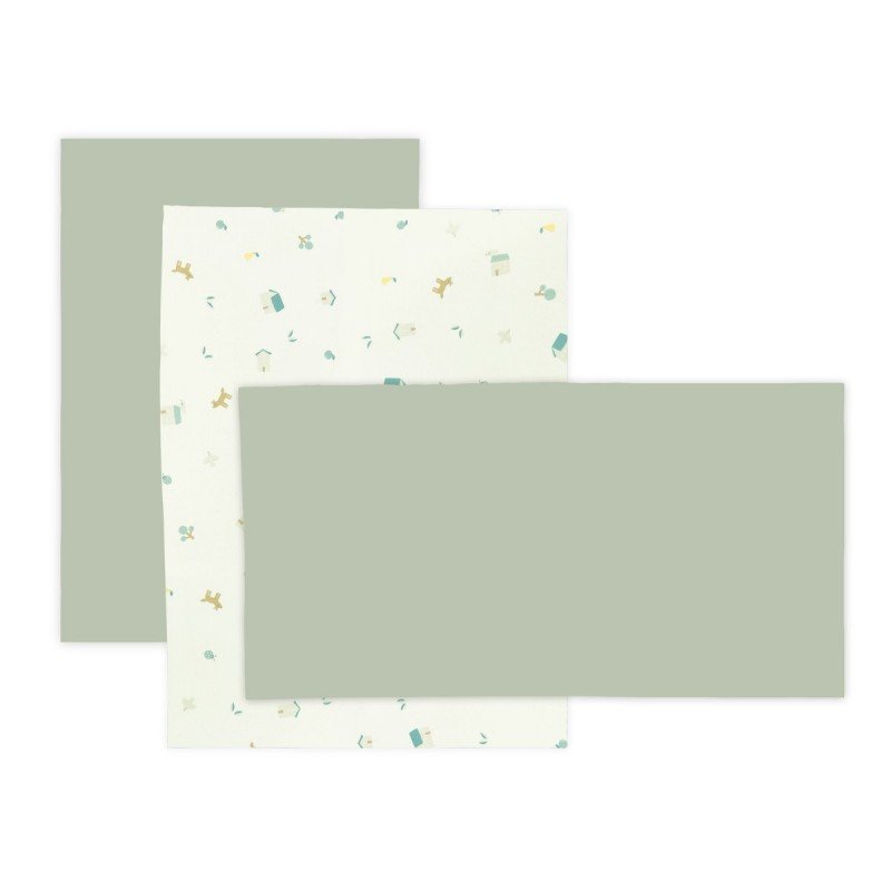 SABANA CUNA 3 PCS (CUNA 60) 100X165 CM HOUSE MINT