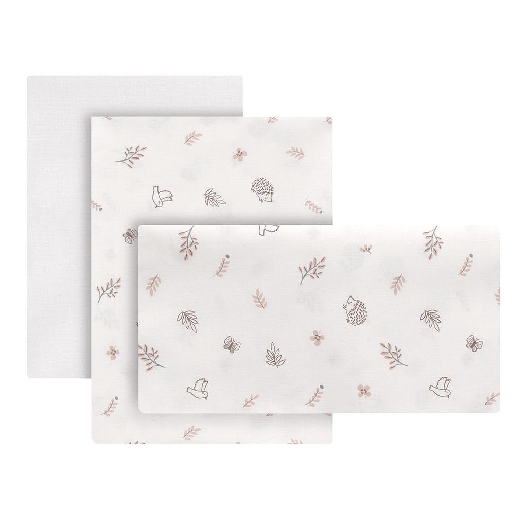 SABANA CAMITA/MINICUNA 3 PCS 50x90x1 CM CALMA ROSA