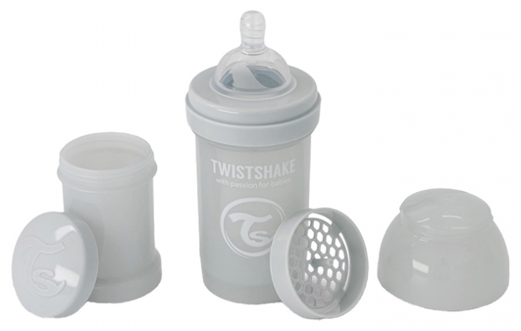 TWISTSHAKE BIBERON +0M 180ML GRIS CLARO