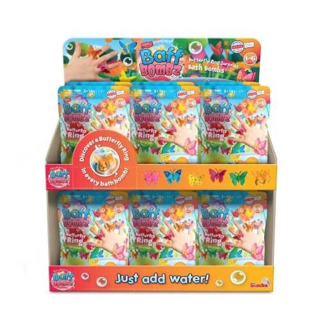 DISPLAY 24 UN. BOMBAS DE BAÑO SURPRISE BUTTERFLY