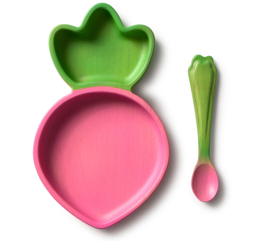 Oli&amp;Carol RAMONA THE RADISH Plato+Cuchara