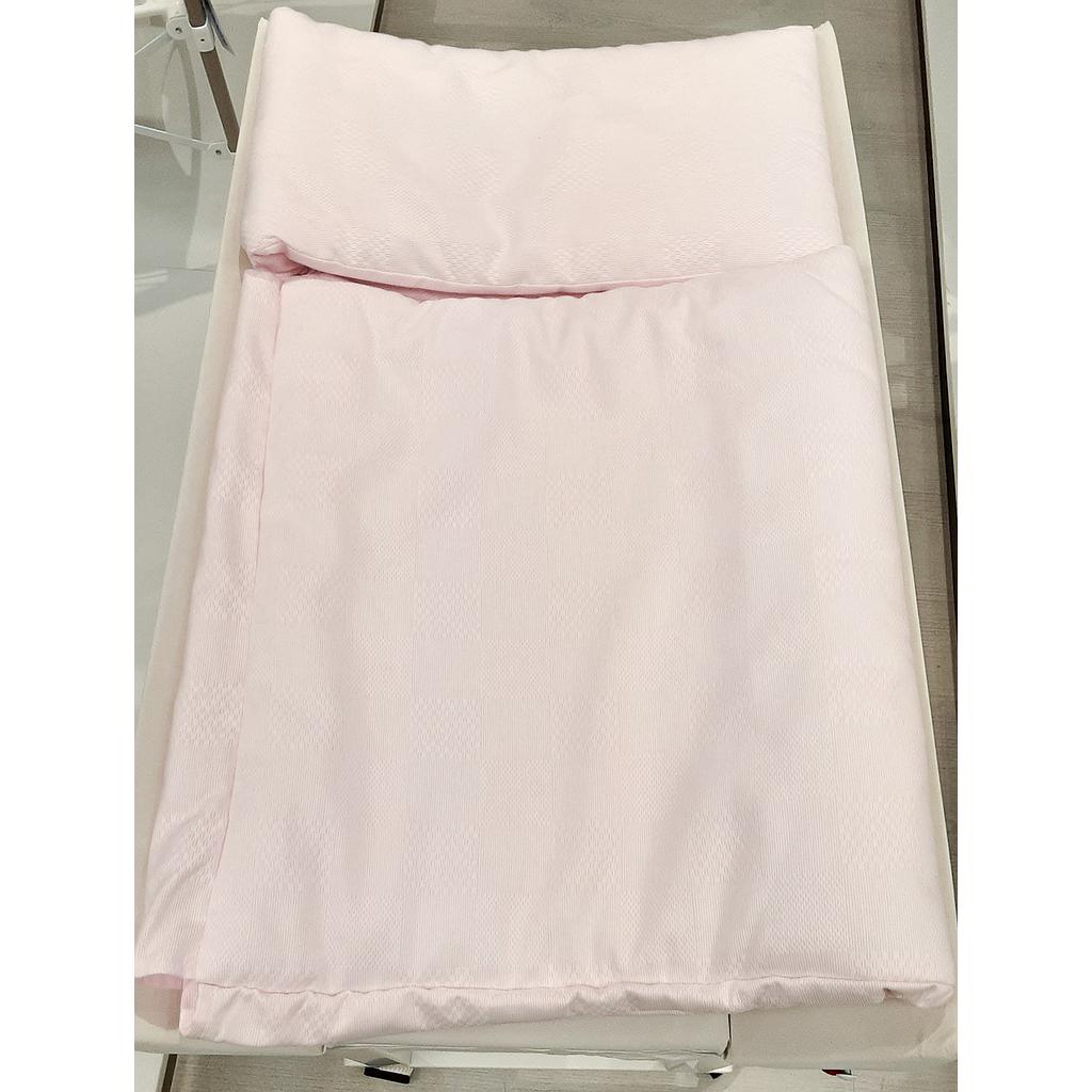 COLCHA+PROTECTOR MINICUNA LOLA ROSA
