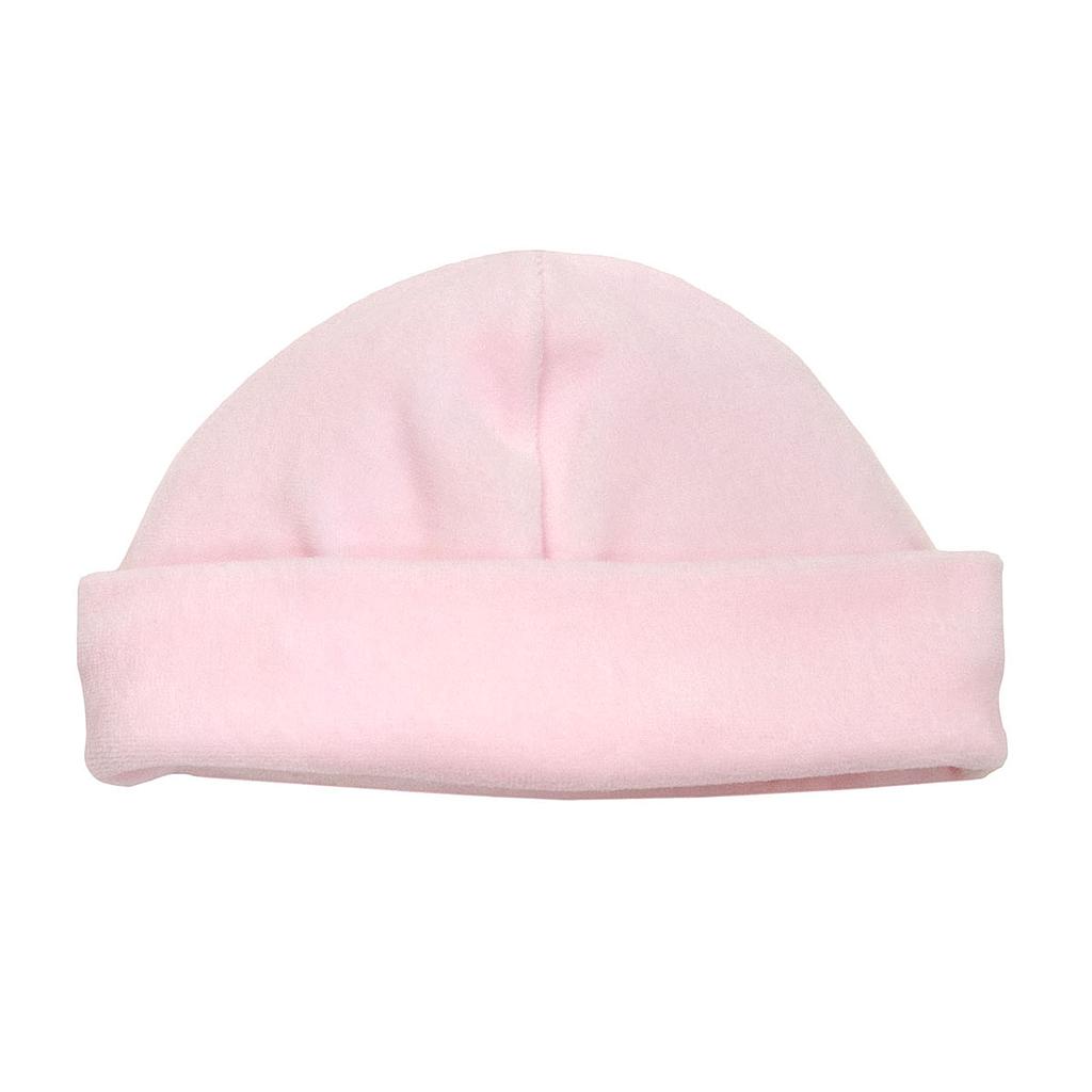 GORRO TERCIOPELO LISO ROSA T.0
